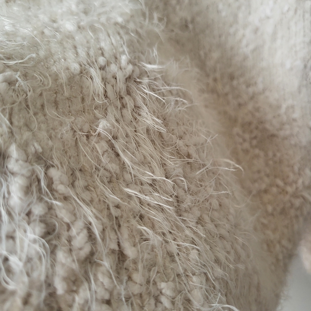 Zara Soft Cream Cozy Cottage Core Countrycore Turtle Neck Sweater - Picture 4 of 9
